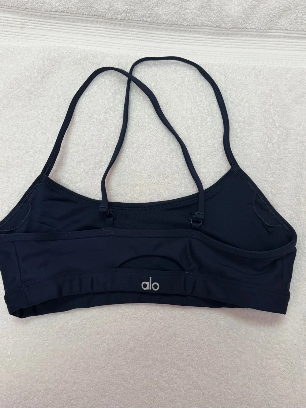 Alo Yoga Women's Strappy Sports Bra Navy